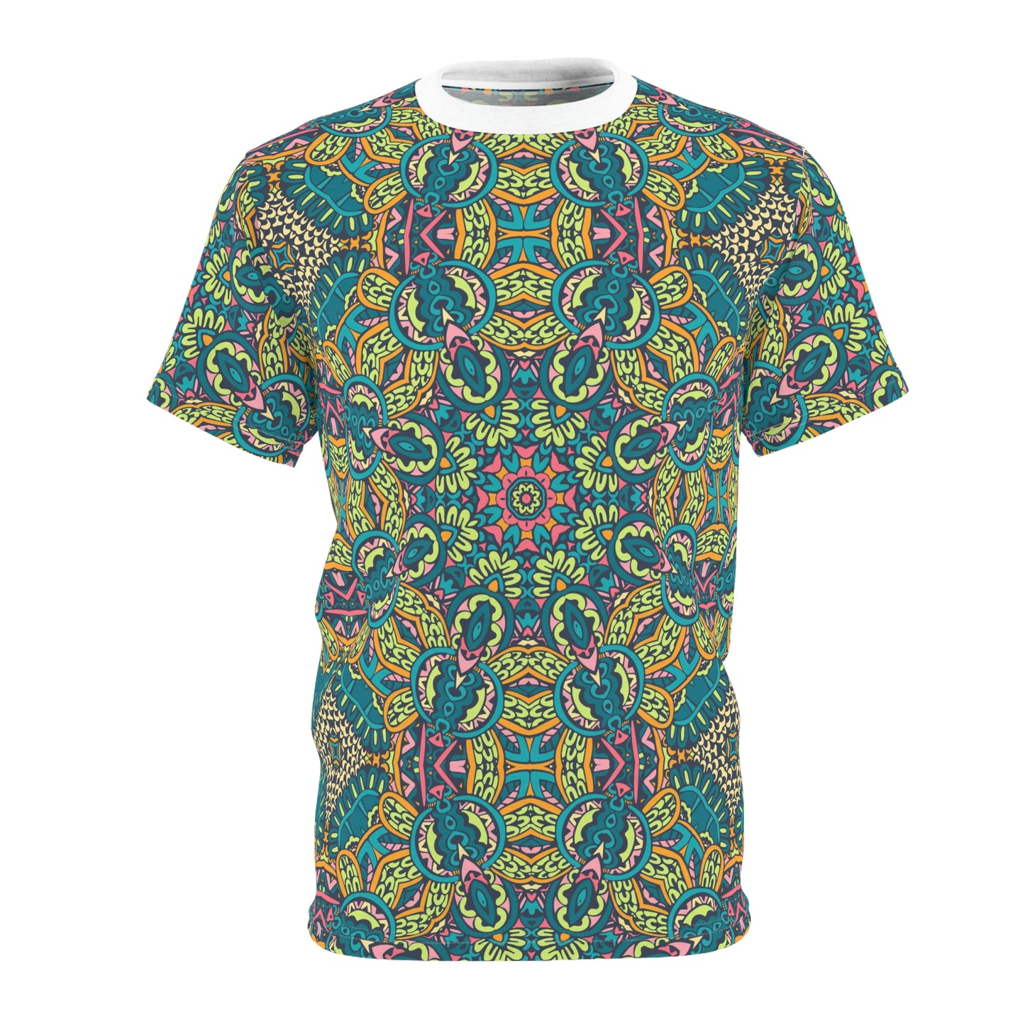 Mandala Green Unisex Cut & Sew Tee