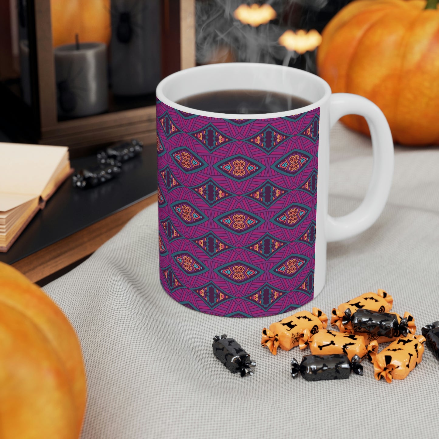 Purple Mandala Ceramic Mug 11oz