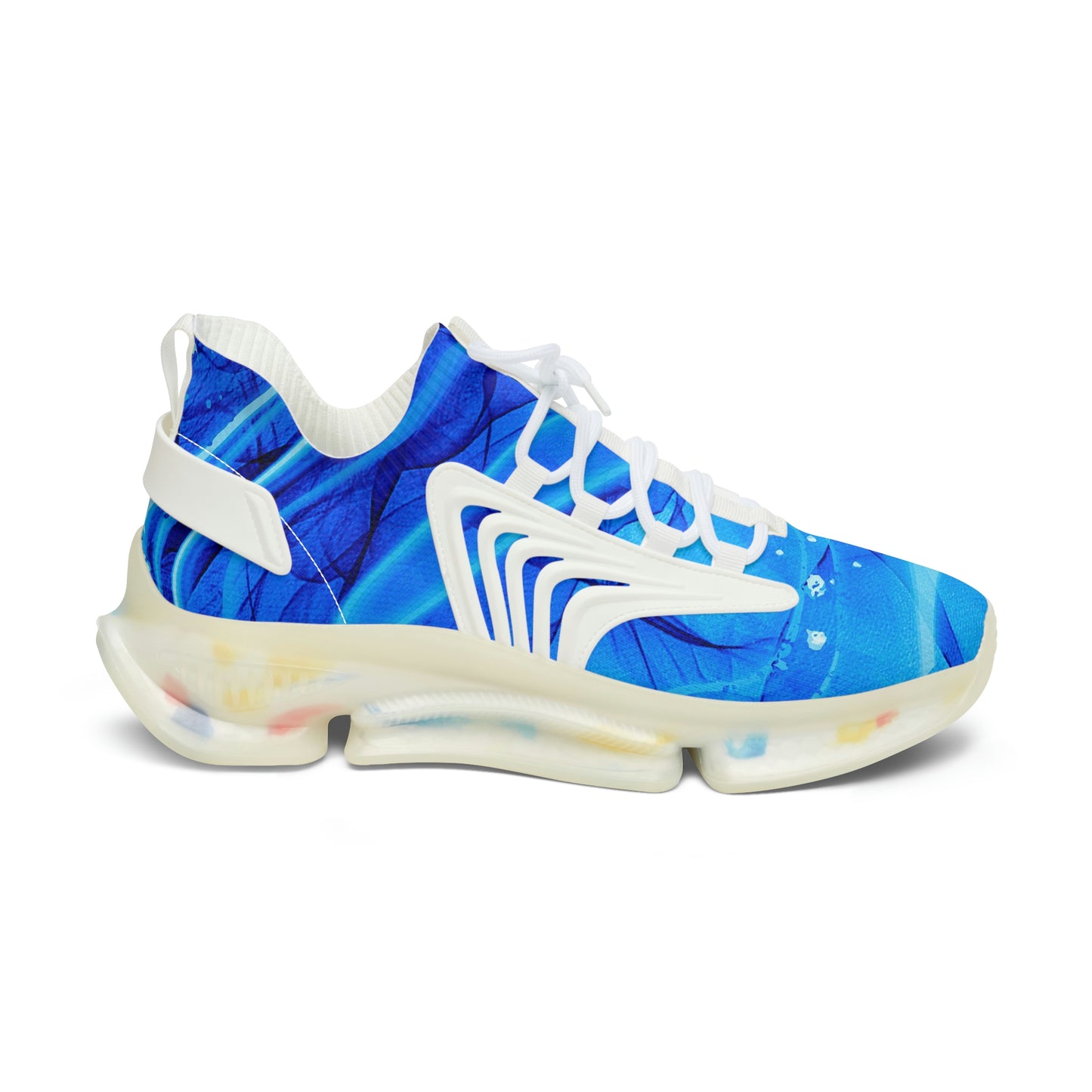 Marble Blue Women's Mesh Sneakers