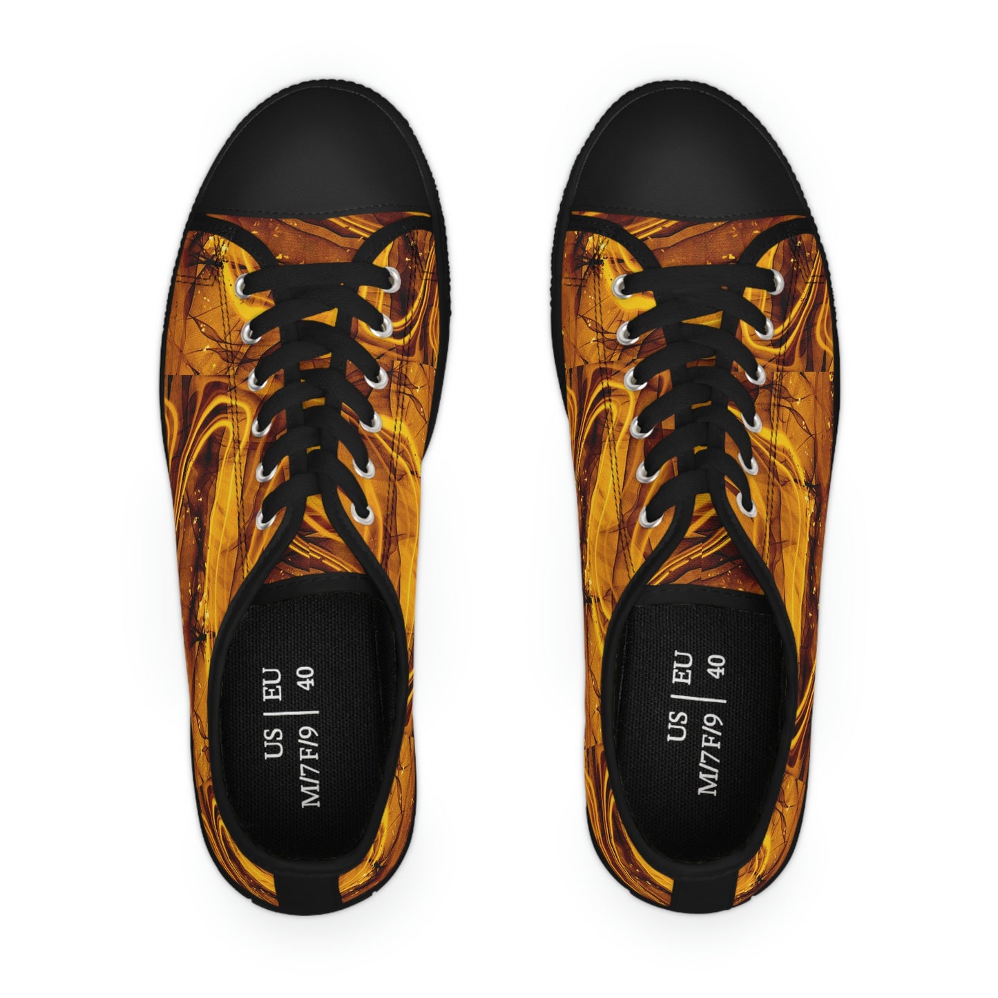 Marble Brown Women's Low Top Sneakers