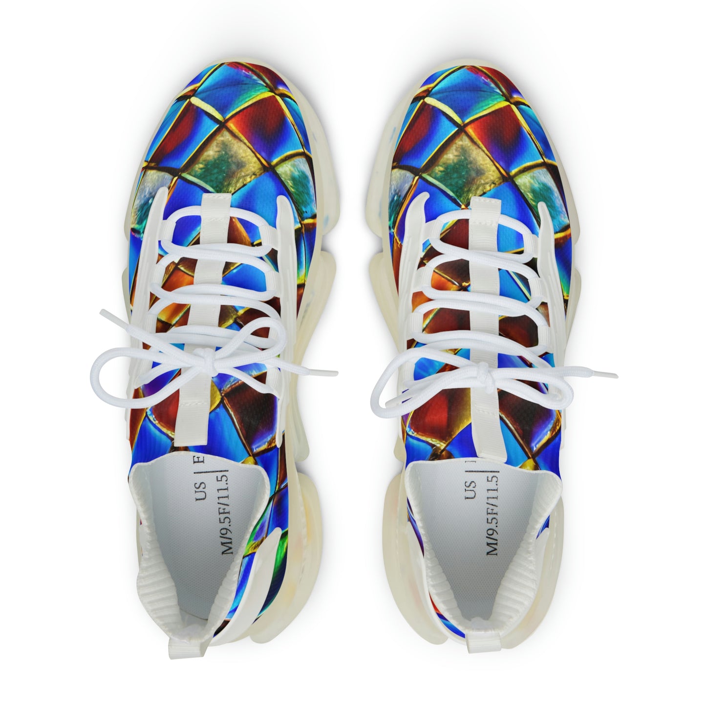 Mosaic Blue Men's Mesh Sneakers