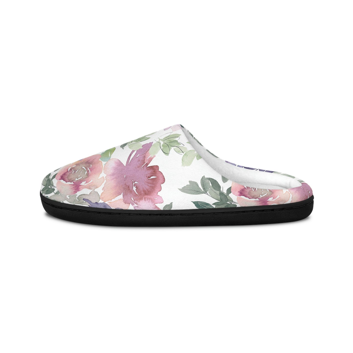 Purple Flower Women's Indoor Slippers