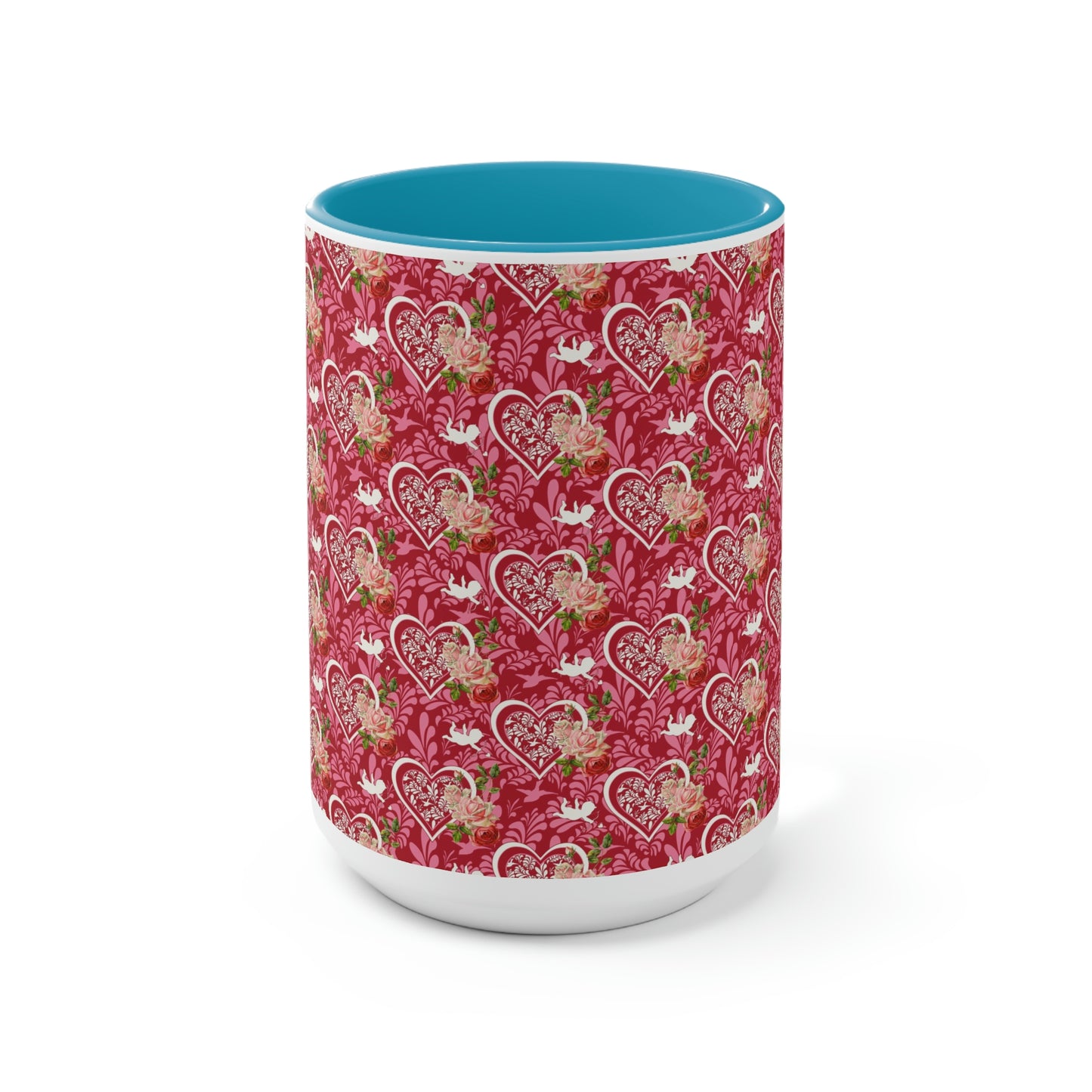 Valentine Two-Tone Coffee Mugs, 15oz