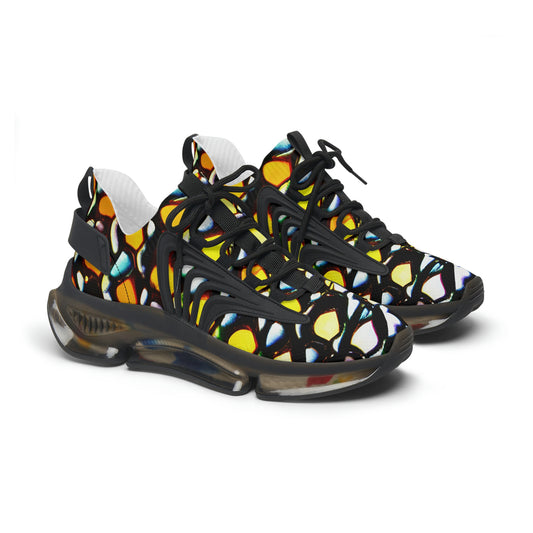 Marble Yellow Women's Mesh Sneakers