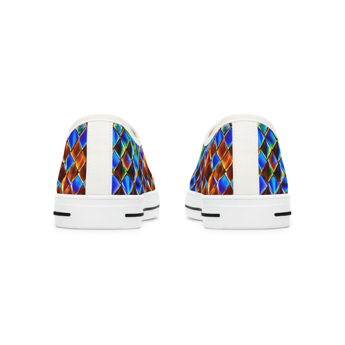 Mosaic Blue Women's Low Top Sneakers