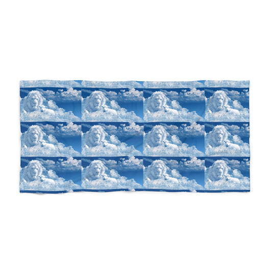 Lion Blue Beach Towel