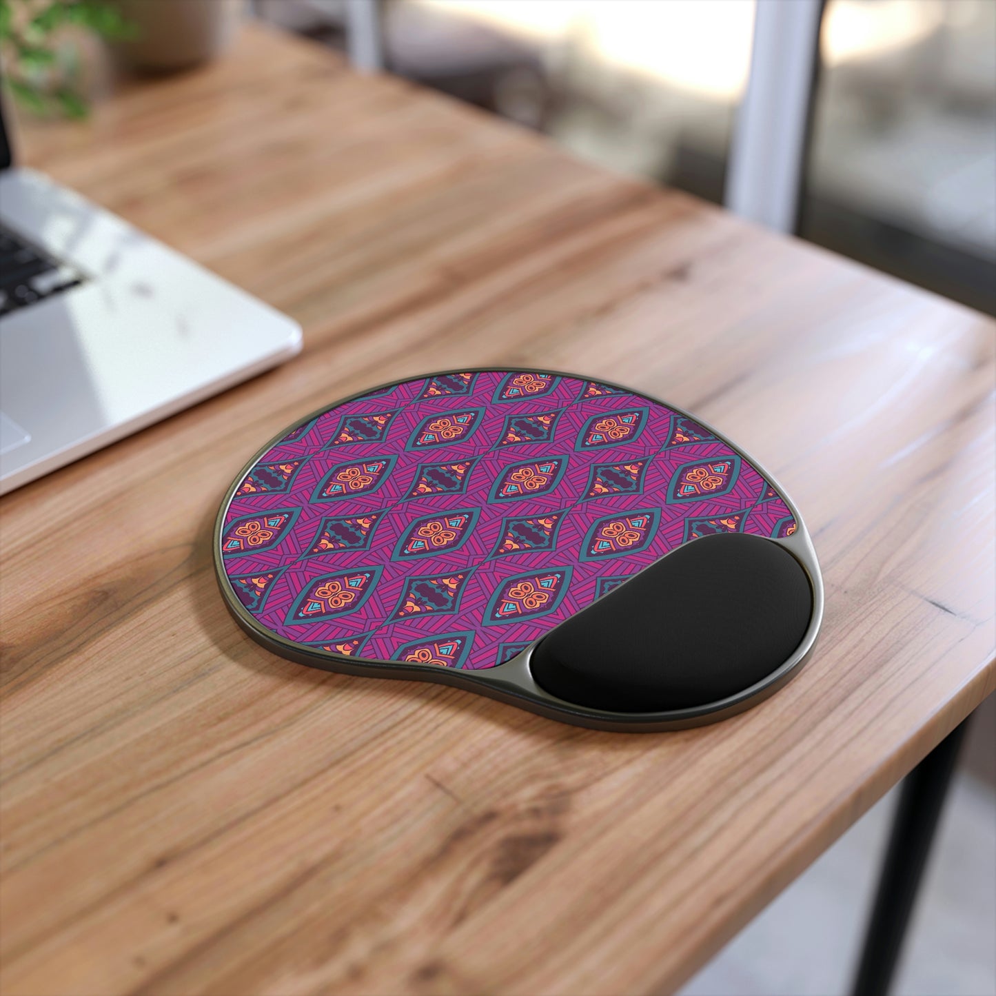 Purple Mandala Mouse Pad With Wrist Rest