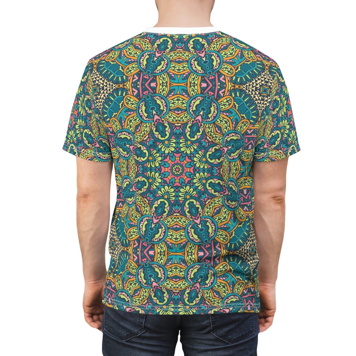 Mandala Green Unisex Cut & Sew Tee