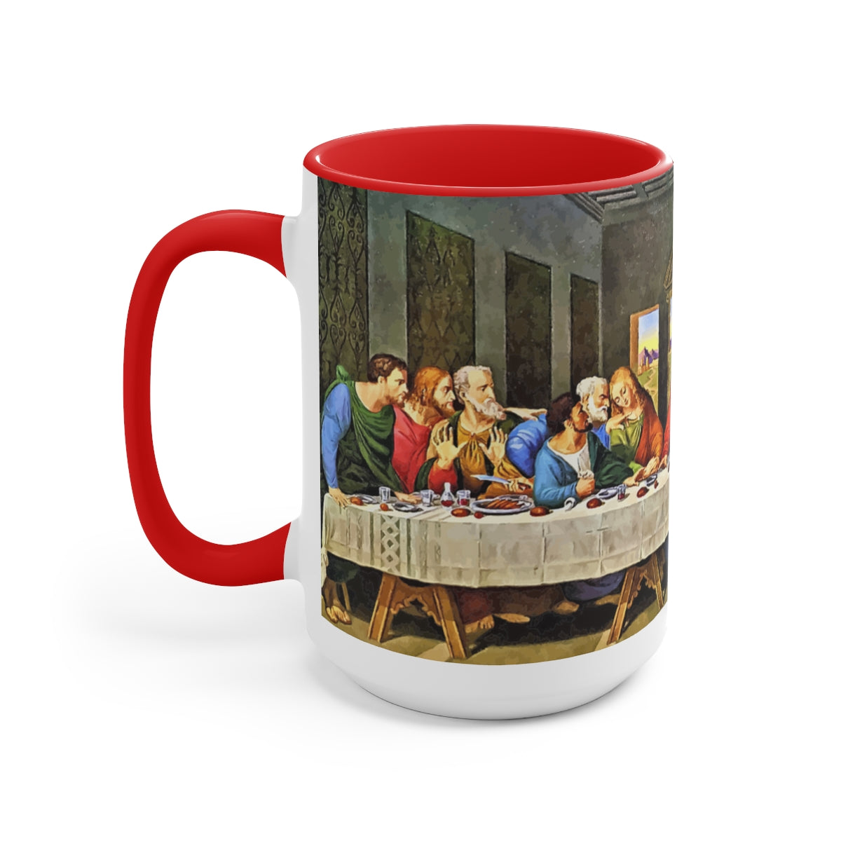 Last Supper Two-Tone Coffee Mugs, 15oz