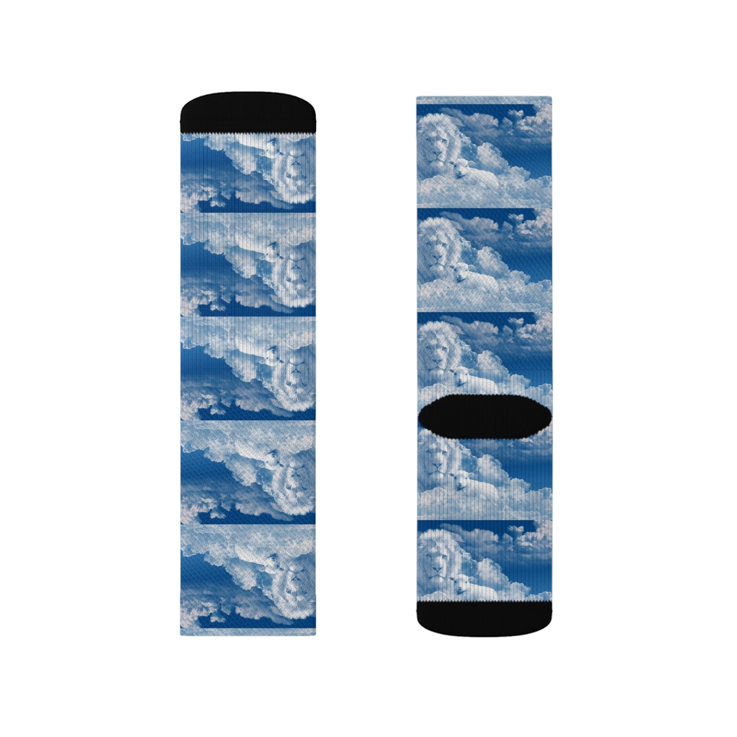 Lion Blue Sublimation Socks