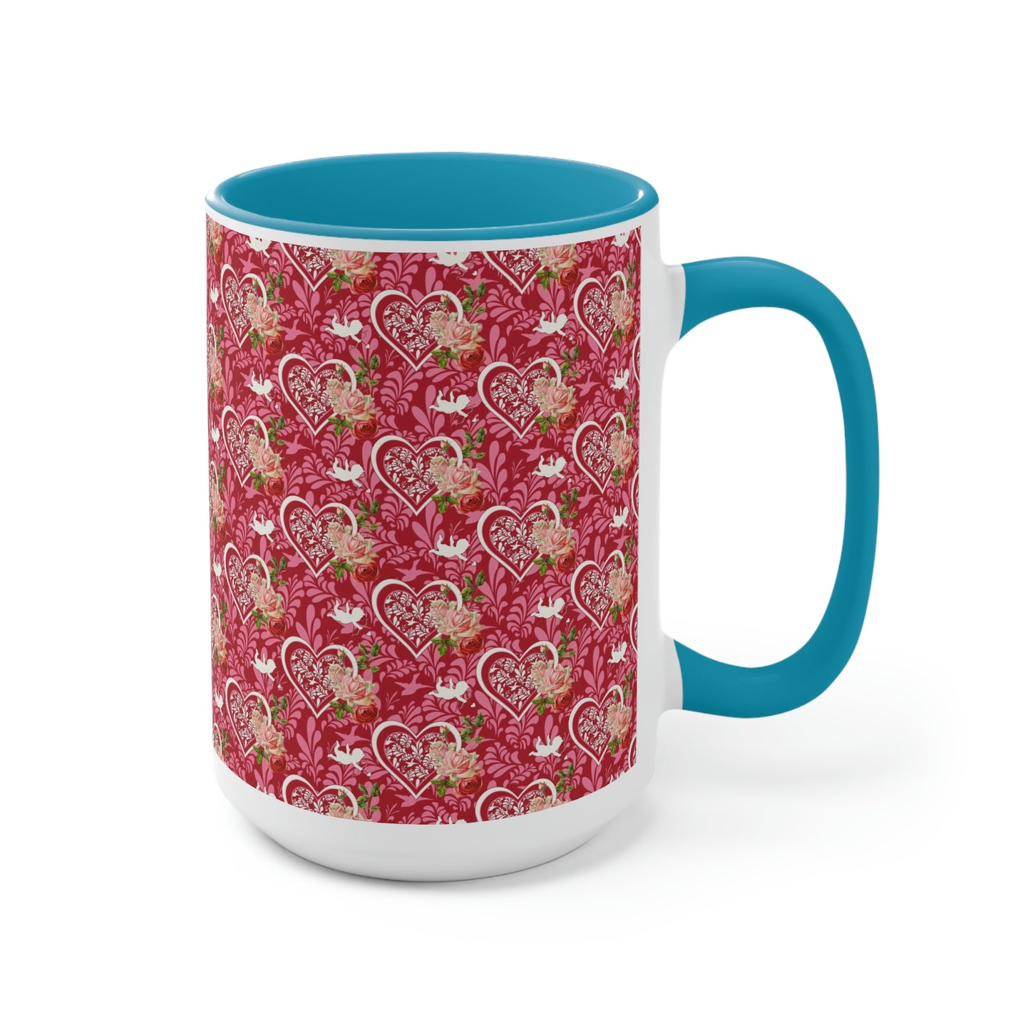 Valentine Two-Tone Coffee Mugs, 15oz