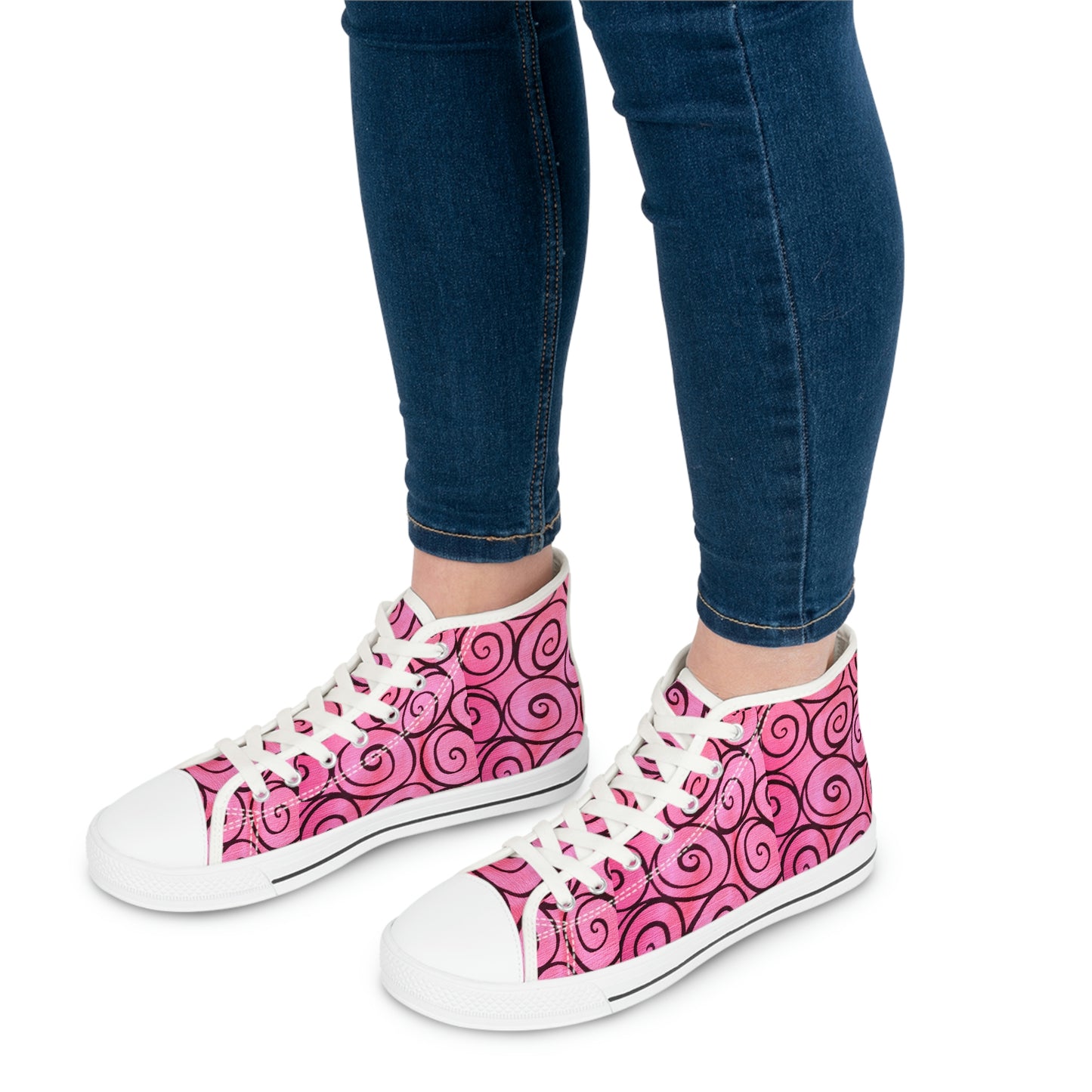 Pink Women's High Top Sneakers