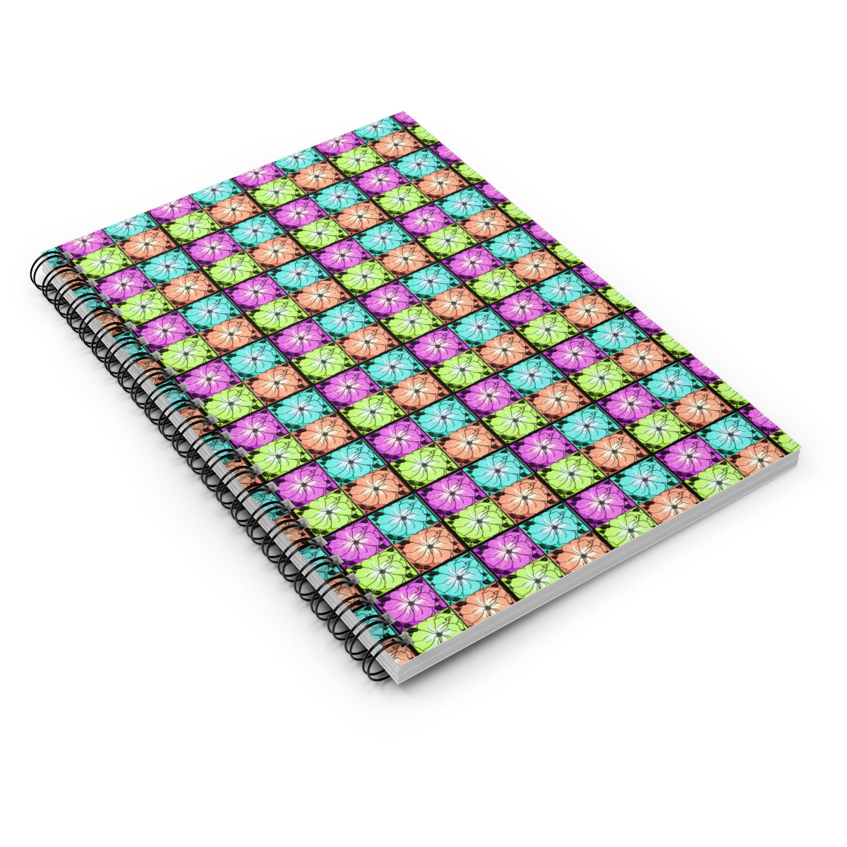 J1 Flower Spiral Notebook - Ruled Line