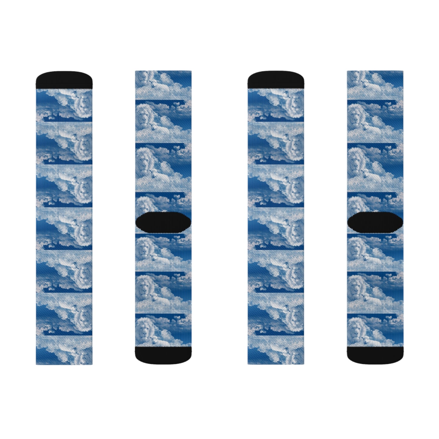 Lion Blue Sublimation Socks