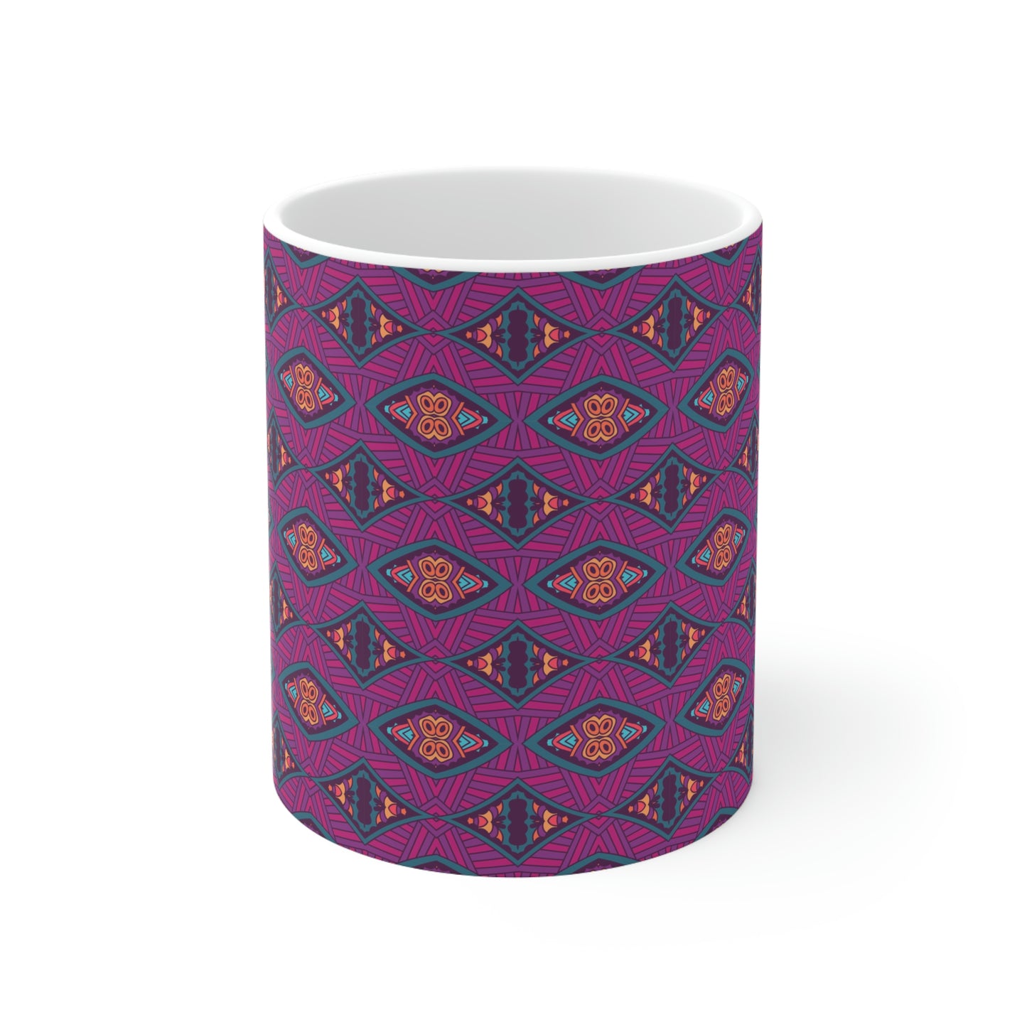 Purple Mandala Ceramic Mug 11oz