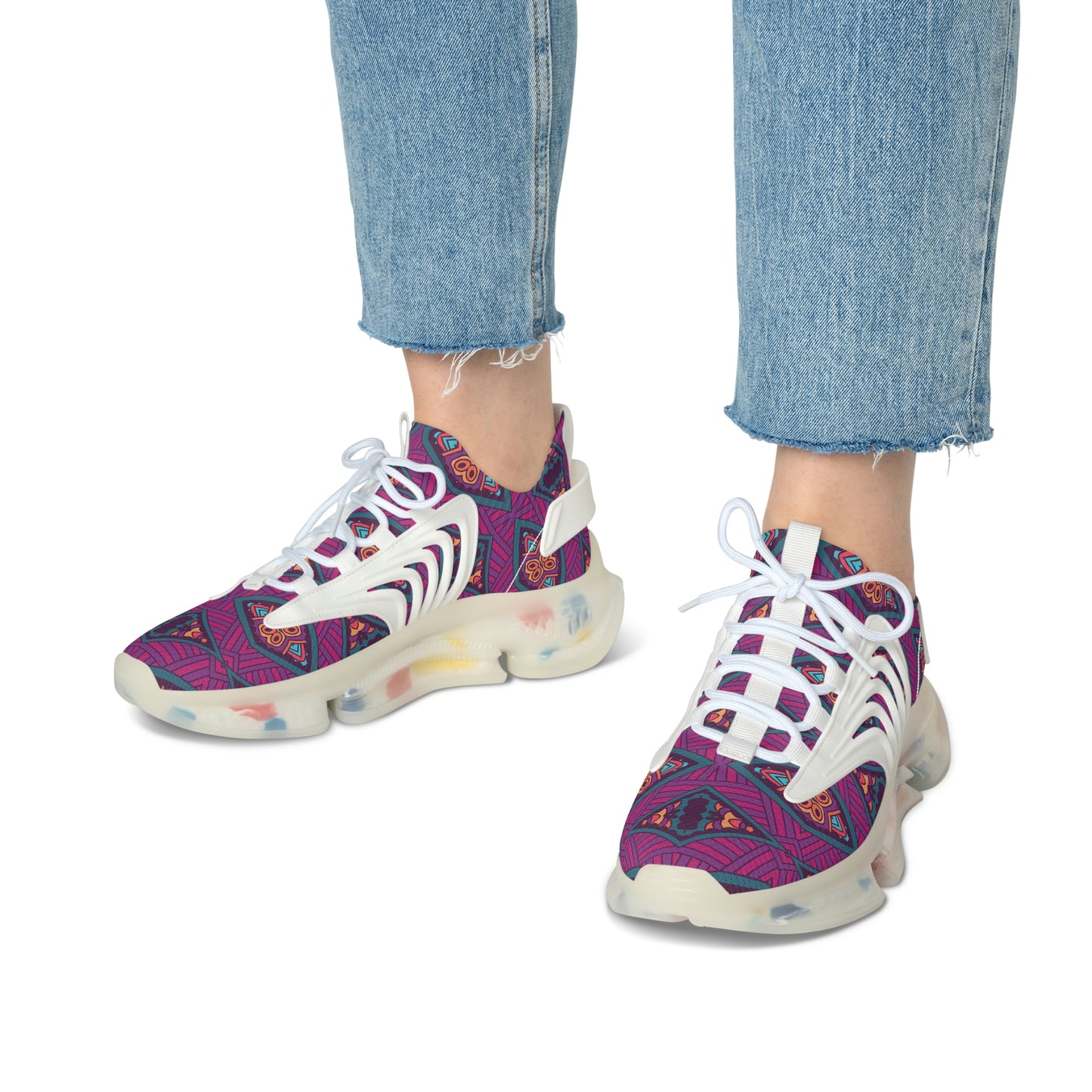 Mandala Purple Women's Mesh Sneakers