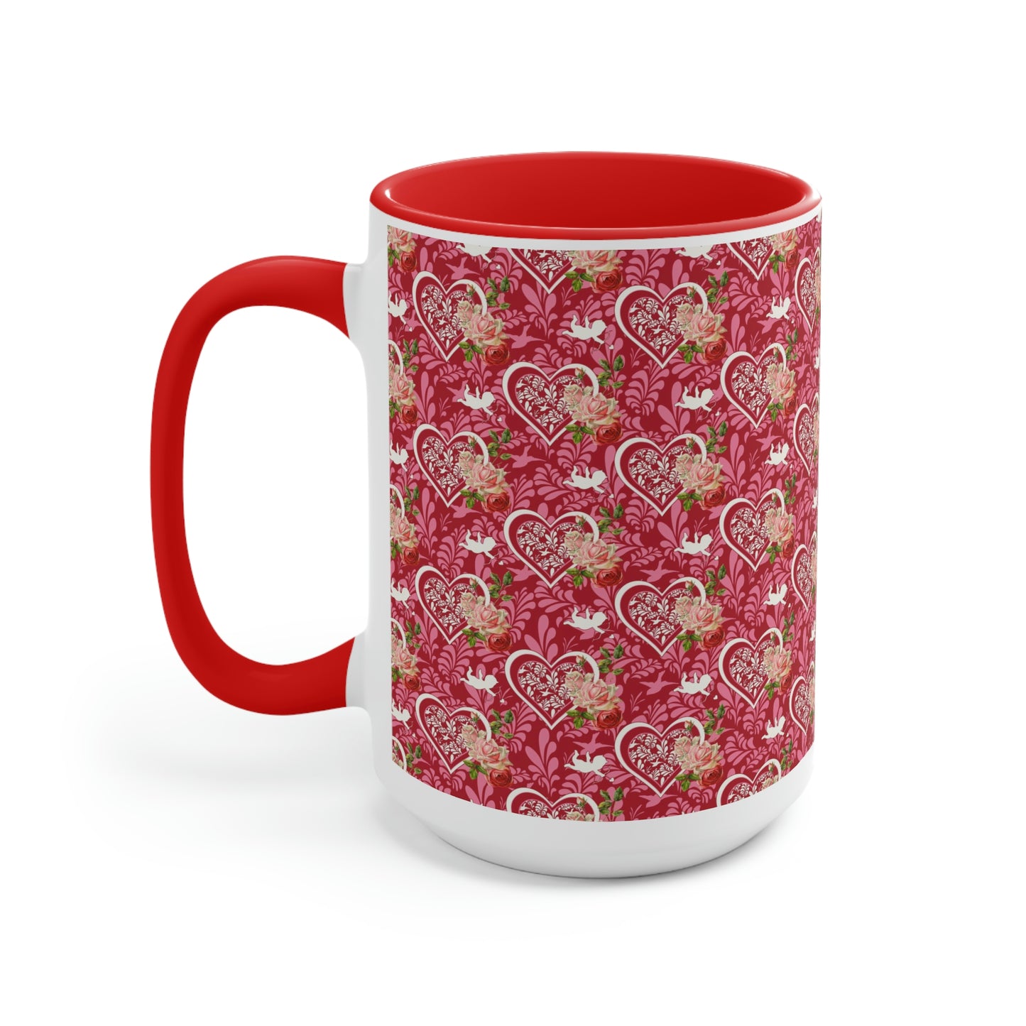 Valentine Two-Tone Coffee Mugs, 15oz