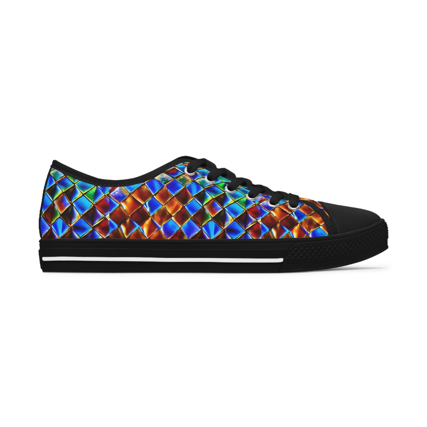 Mosaic Blue Women's Low Top Sneakers