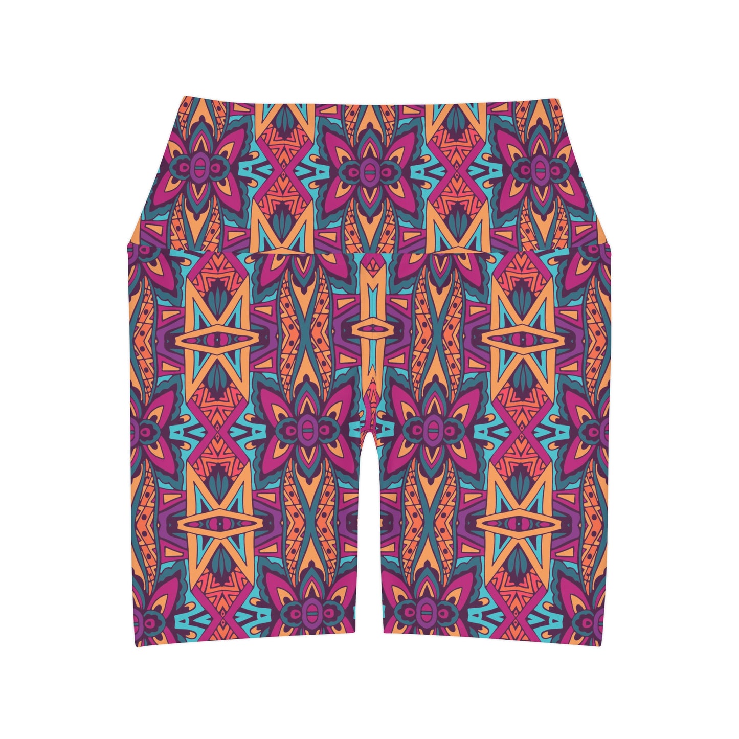 Mandala Multi High Waisted Yoga Shorts