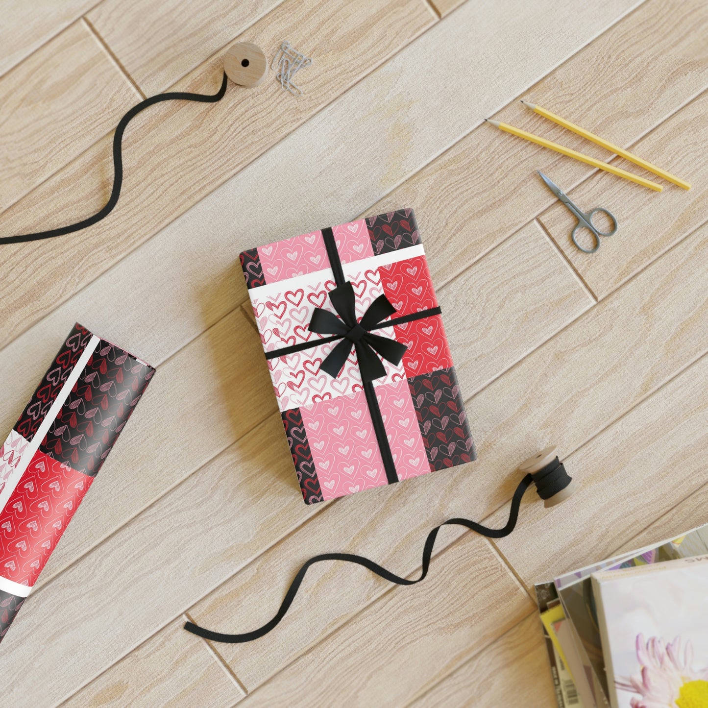 Valentine Gift Wrapping Paper Rolls, 1pc