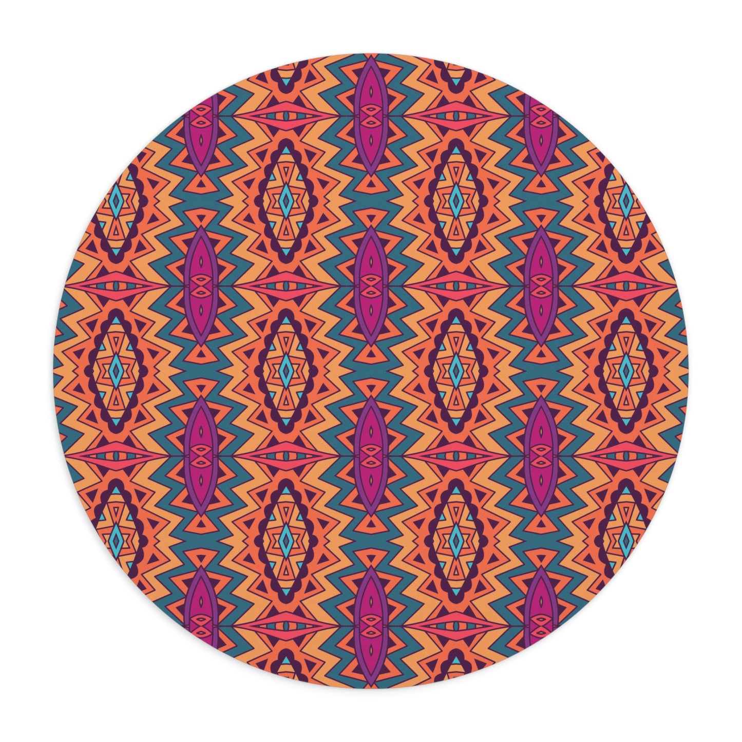 Orange Mandala Mouse Pad