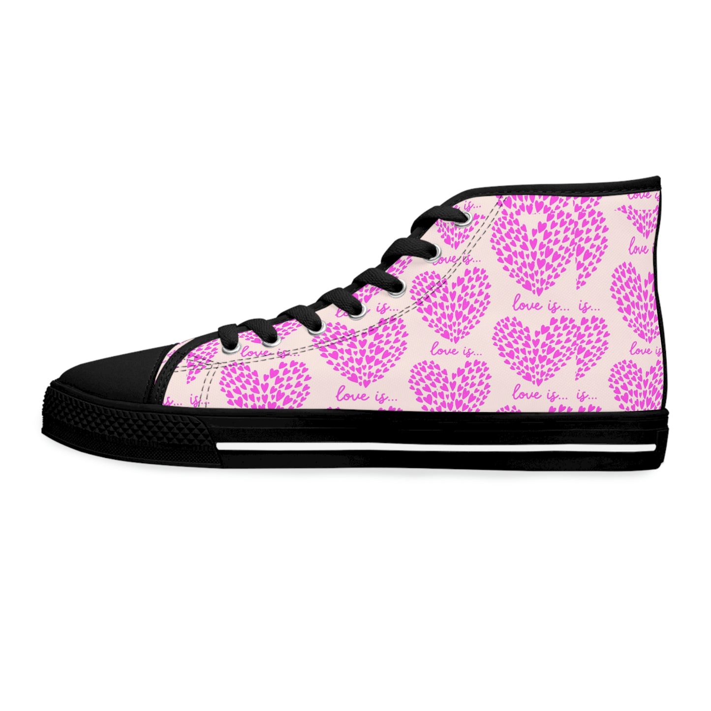 Valentine Purple Heart Women's High Top Sneakers