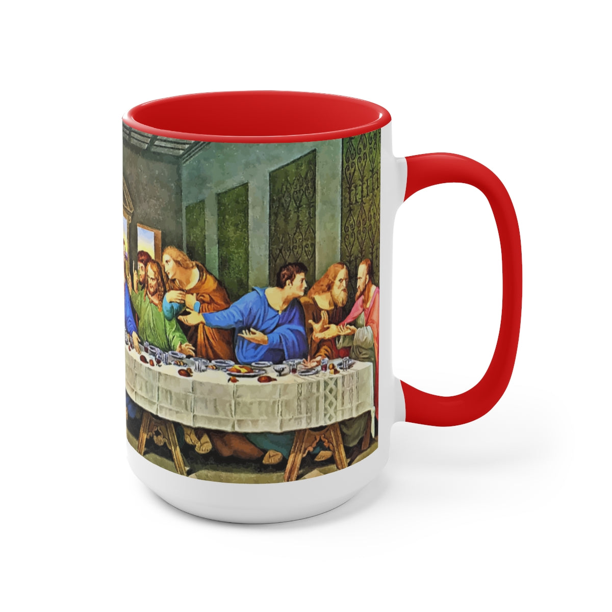 Last Supper Two-Tone Coffee Mugs, 15oz