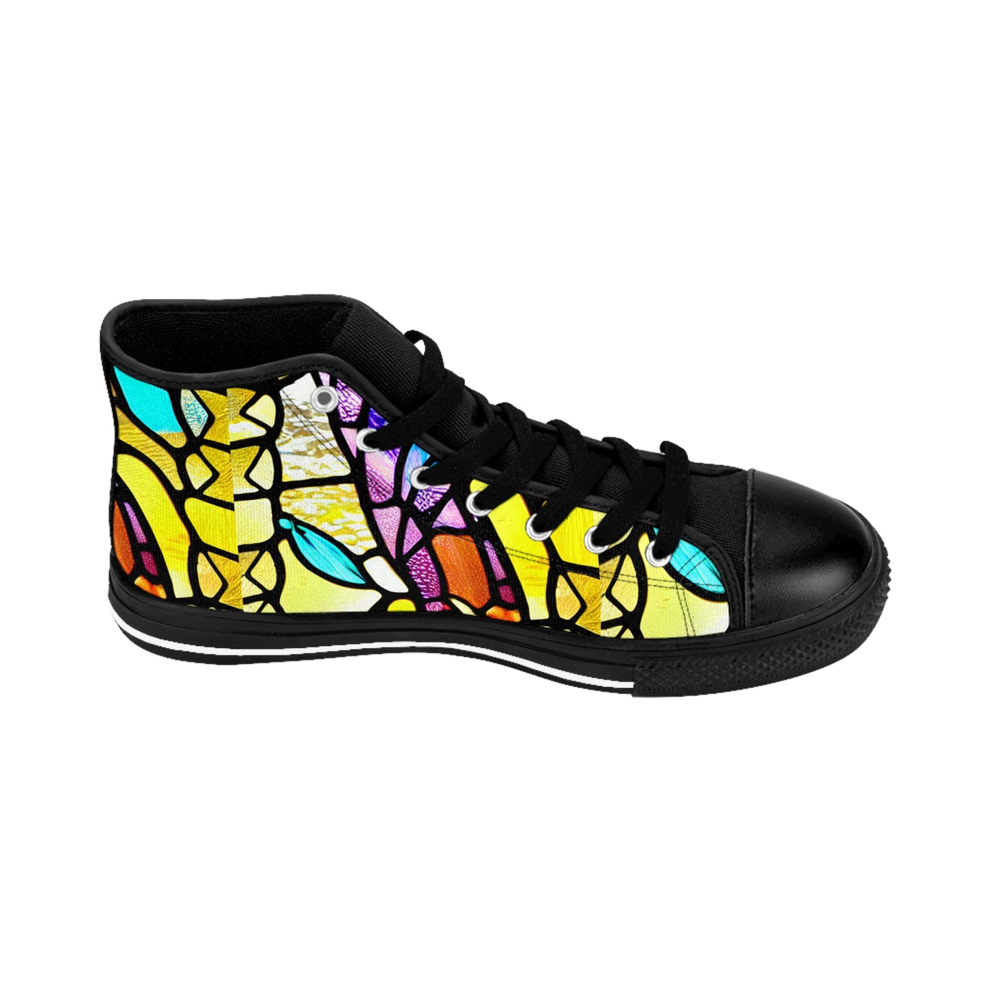 Mosaic Yellow Women's Classic Sneakers