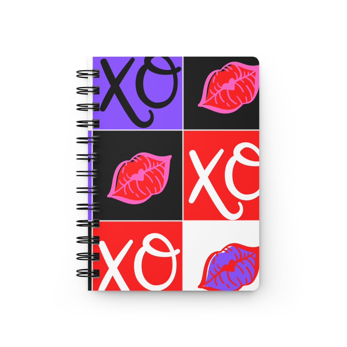 Hugs and Kisses Red Spiral Bound Journal