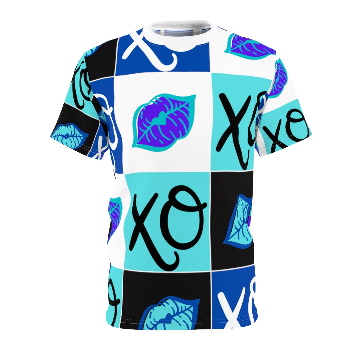 Hugs and Kisses Blue Unisex Cut & Sew Tee