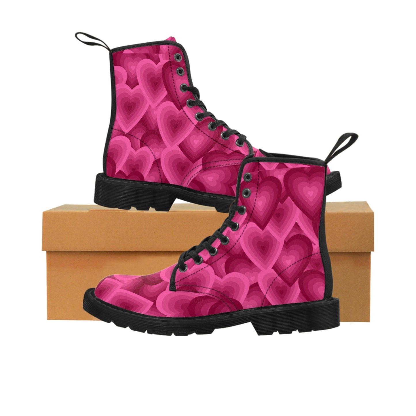 Valentine Heart Women's Canvas Boots