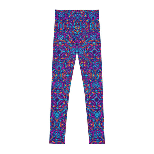 Mandala Blue Youth Leggings