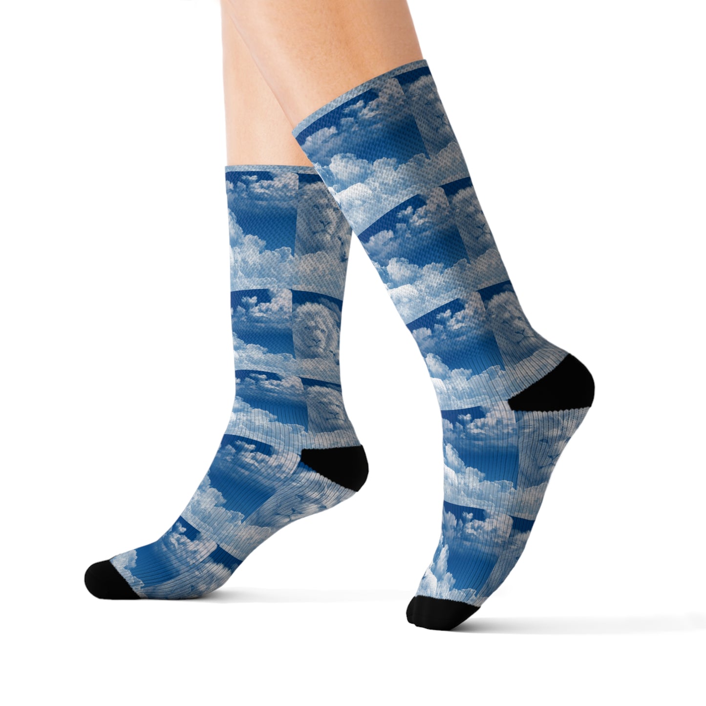 Lion Blue Sublimation Socks