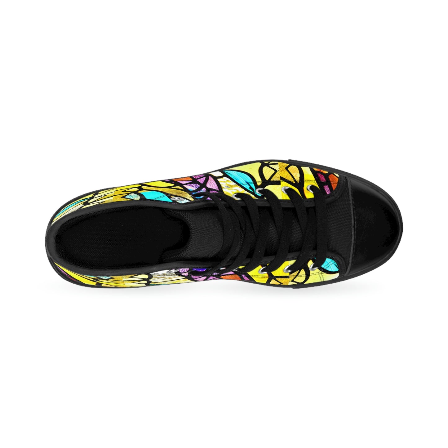 Mosaic Yellow Women's Classic Sneakers