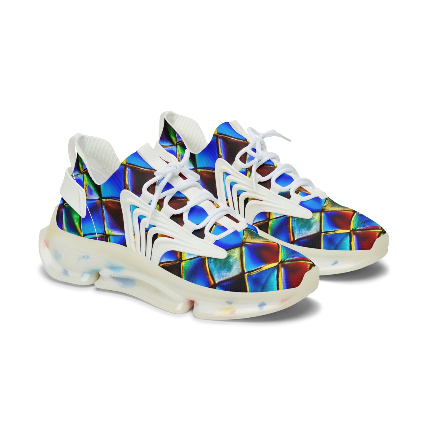 Mosaic Blue Women's Mesh Sneakers