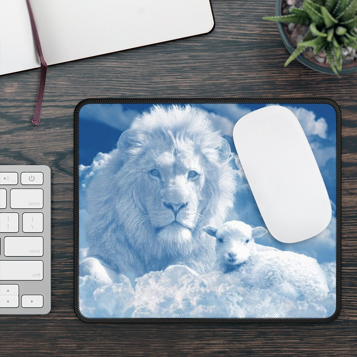 Lion Blue Gaming Mouse Pad