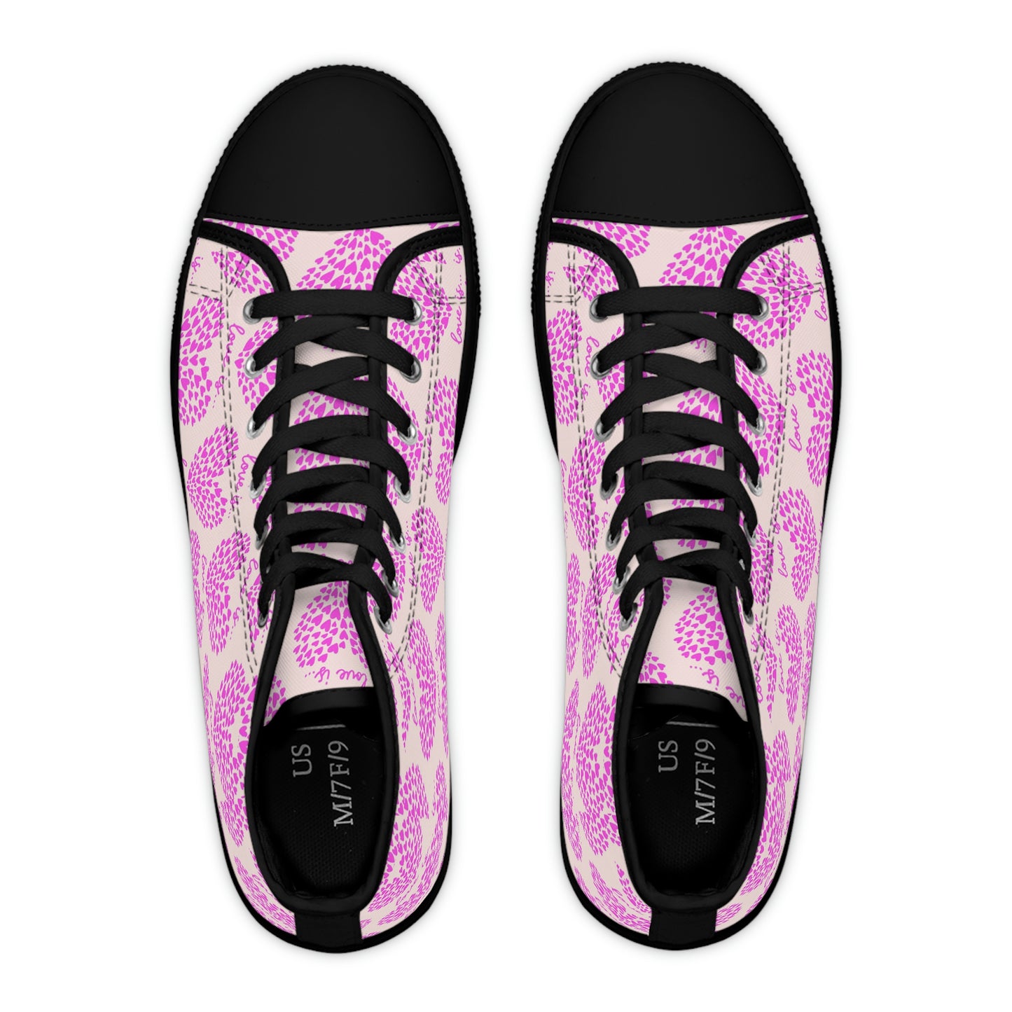 Valentine Purple Heart Women's High Top Sneakers