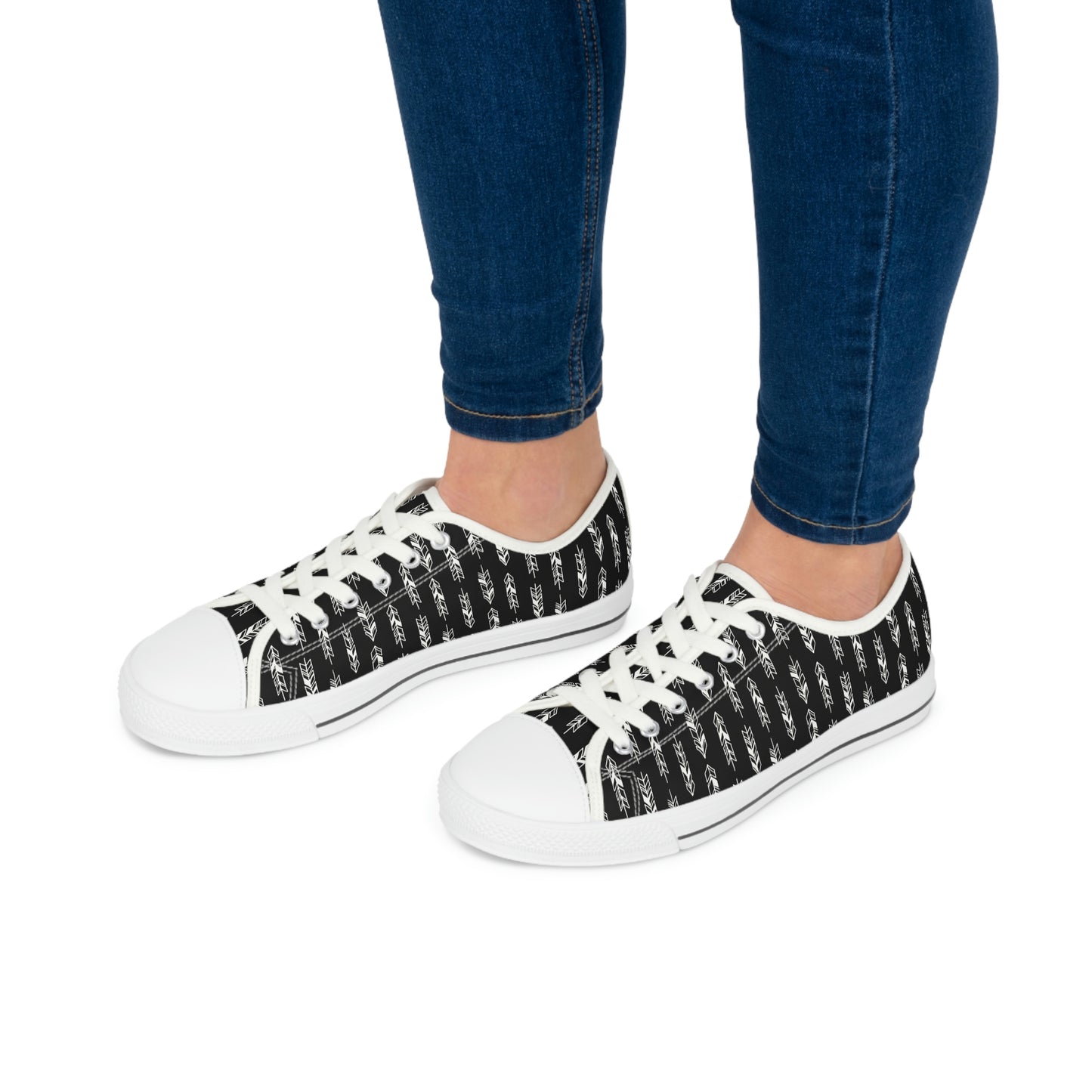 Black Women's Low Top Sneakers