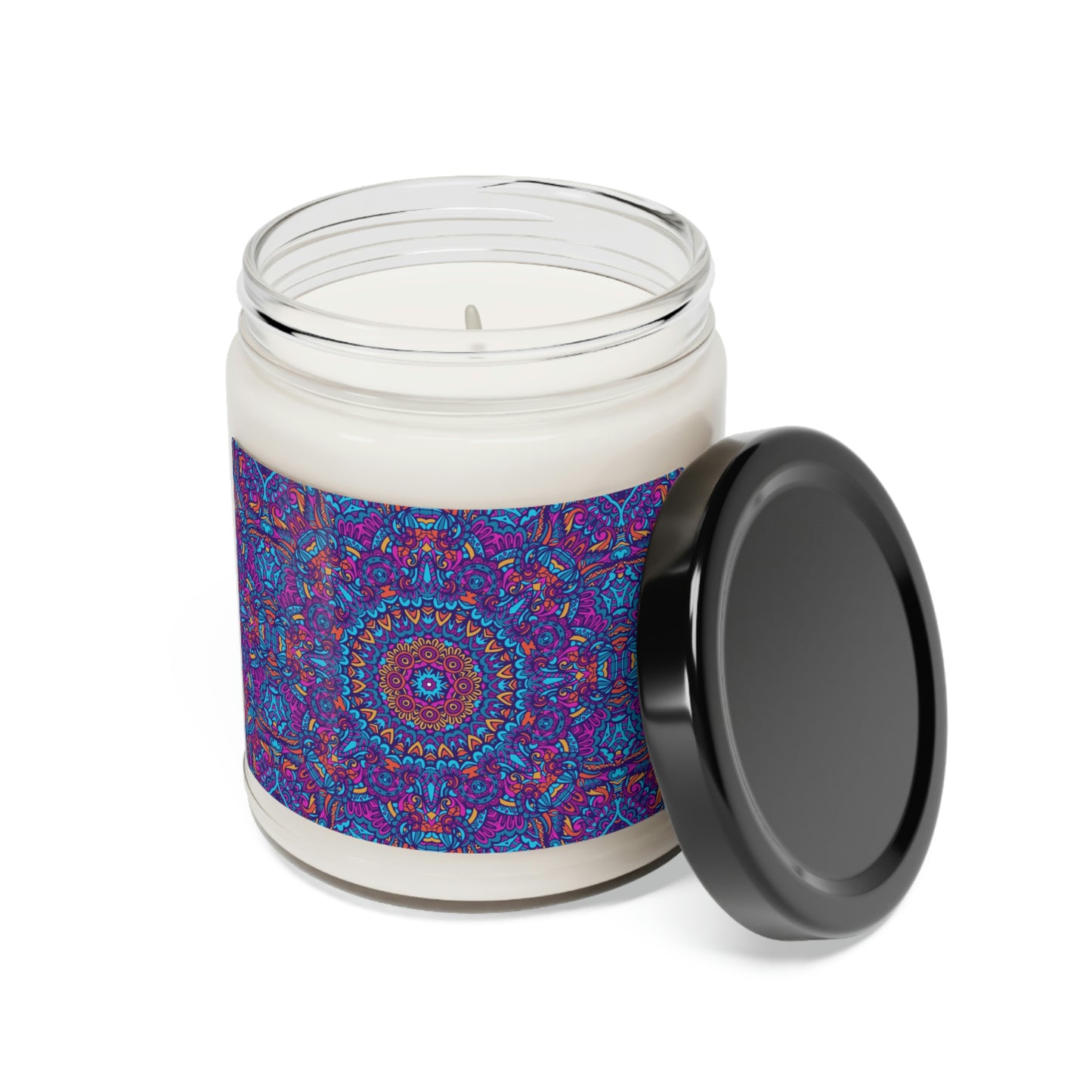 Blue Mandala Scented Soy Candle, 9oz