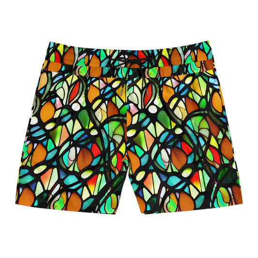 Mosaic Men's Mid-Length Swim Shorts