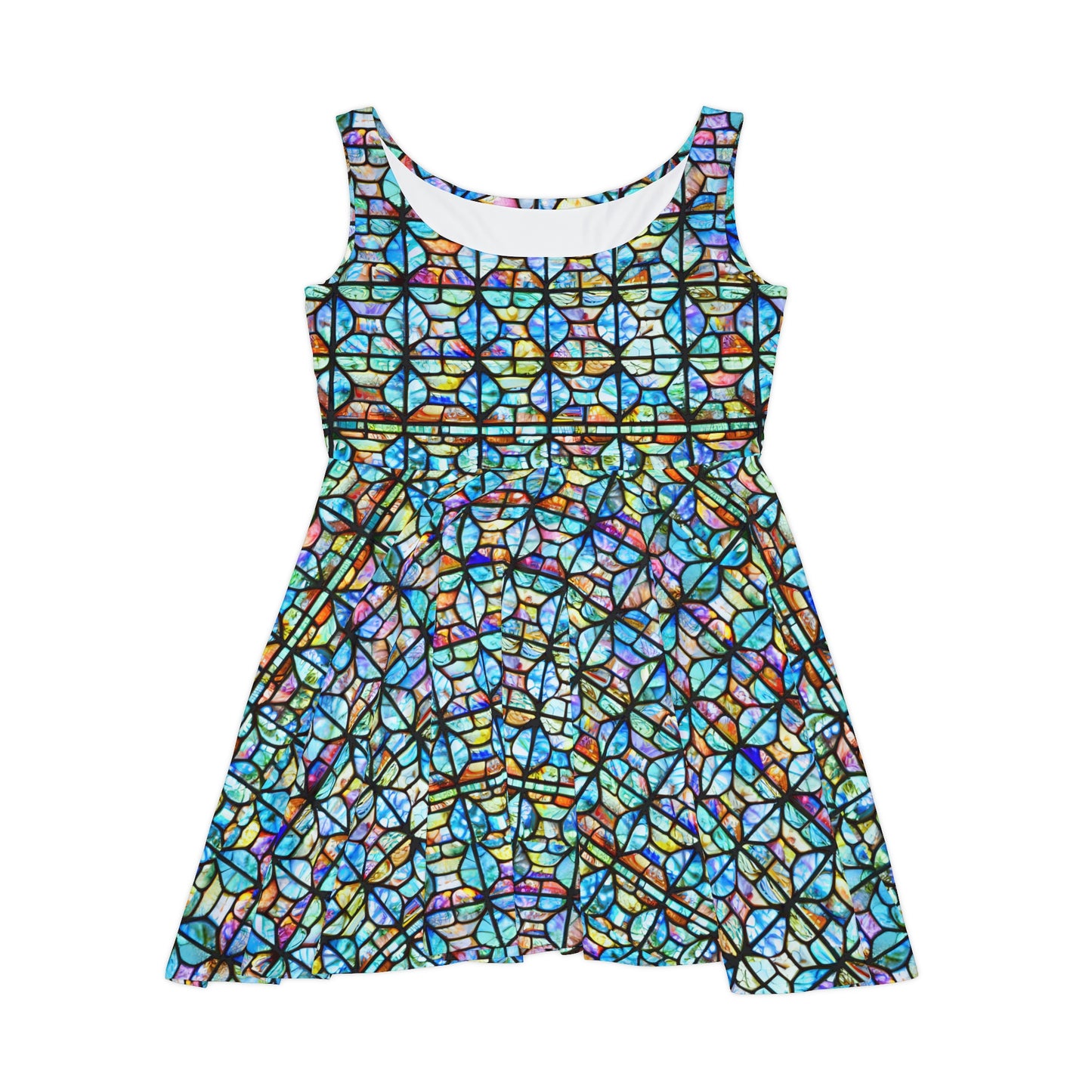 Mosaic Blue Women's Skater Dress