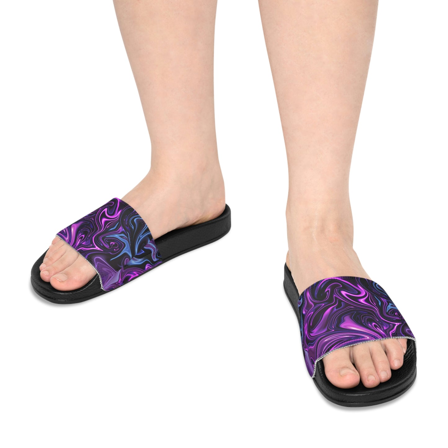 Marble Purple Women's Slide Sandals