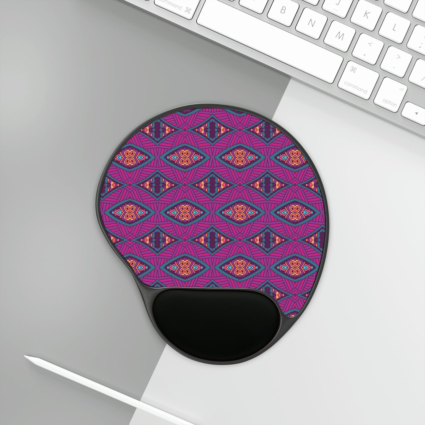 Purple Mandala Mouse Pad With Wrist Rest