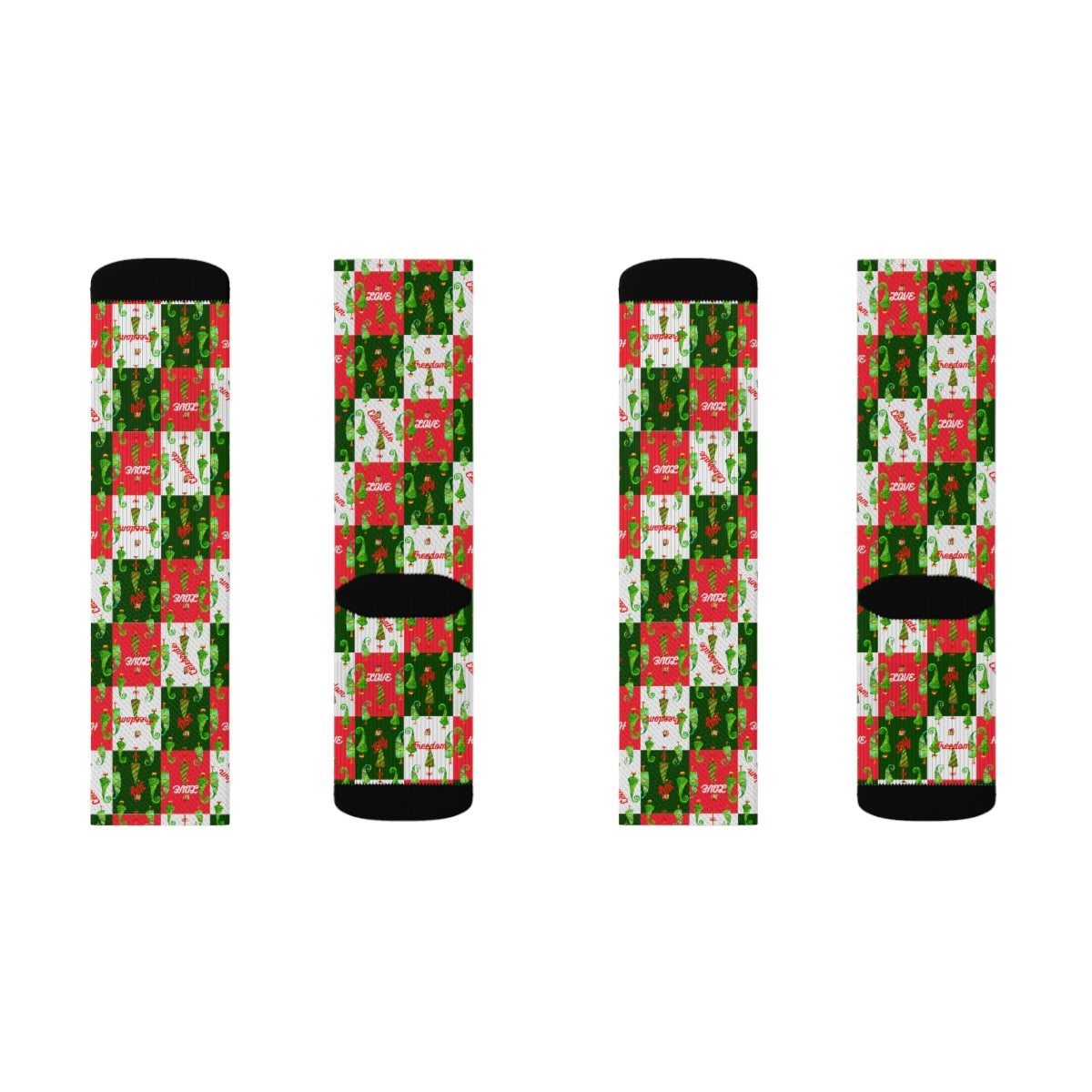 Sublimation Socks xmas red