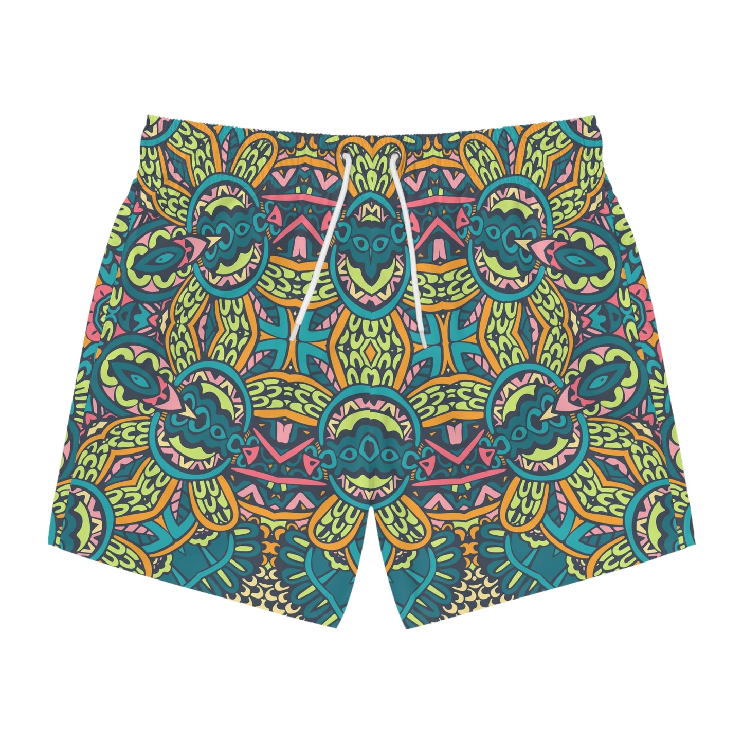 Mandala Green Swim Trunks