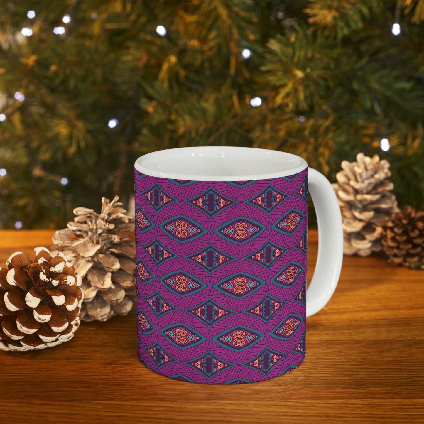 Purple Mandala Ceramic Mug 11oz