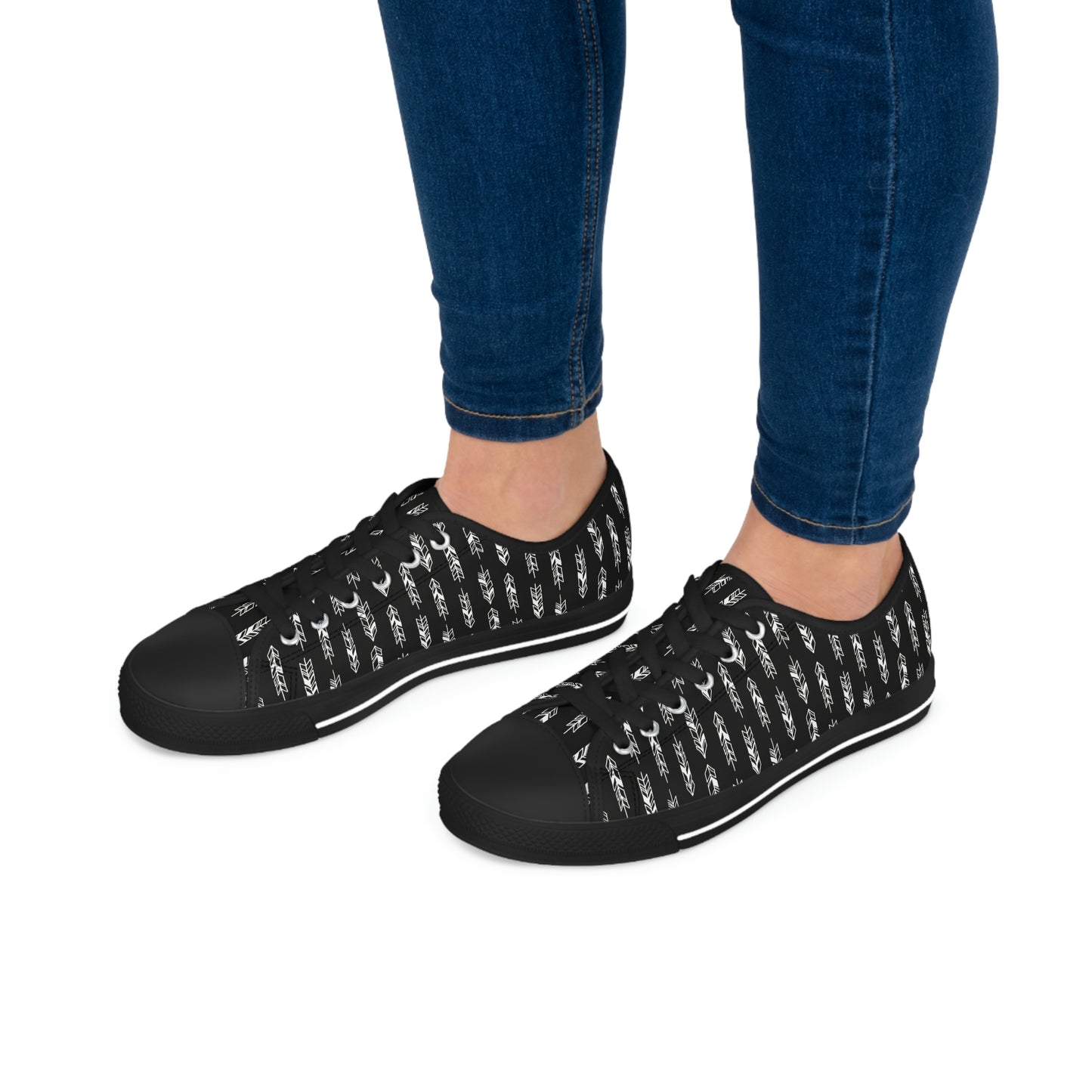 Black Women's Low Top Sneakers