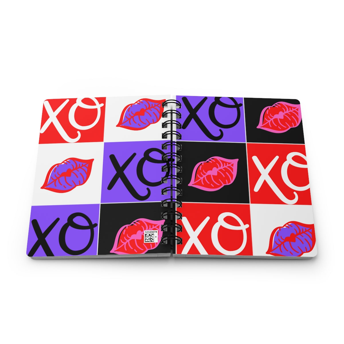 Hugs and Kisses Red Spiral Bound Journal