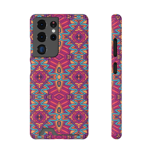 Pink Mandala Phone Case With Card Holder