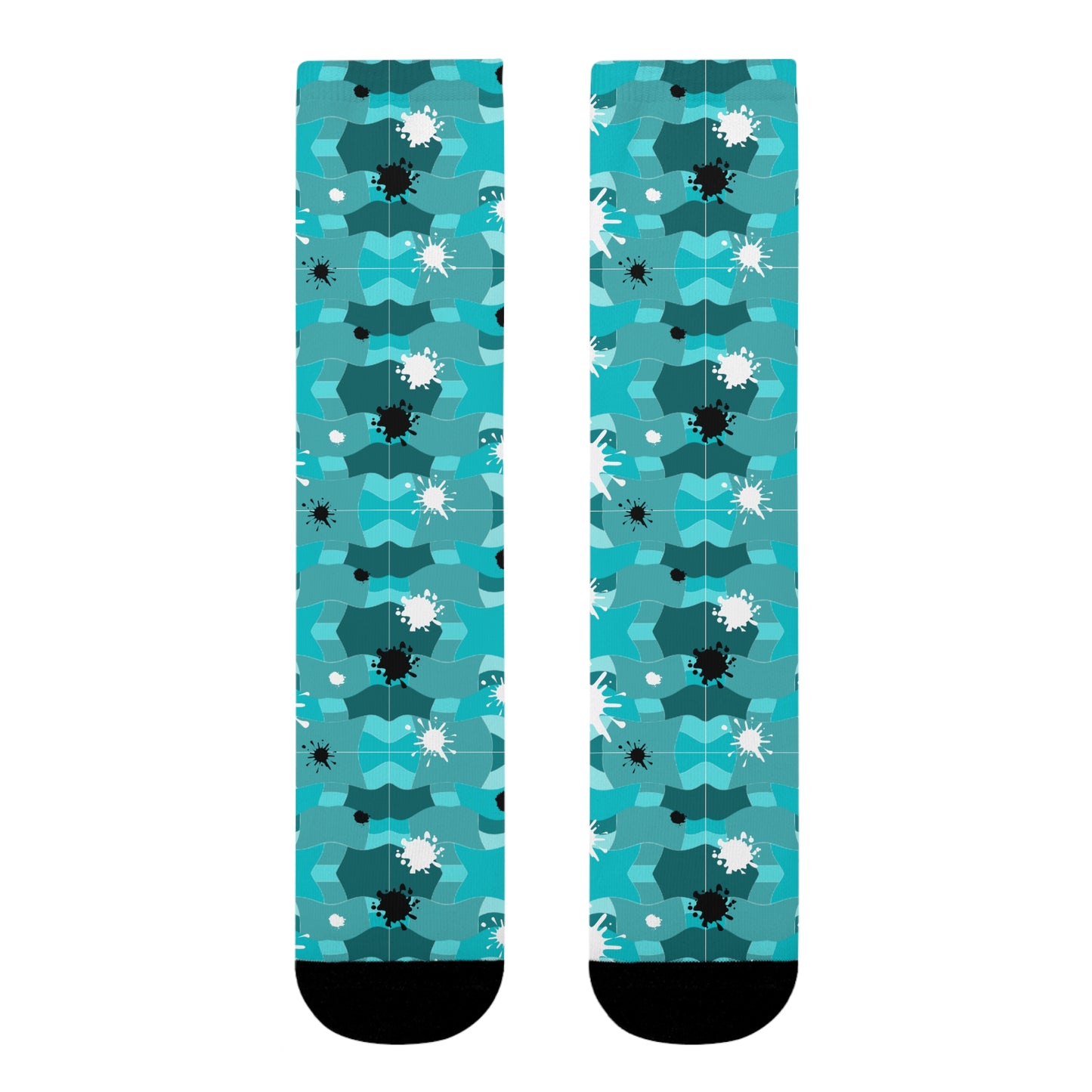 Blue Sublimation Crew Socks